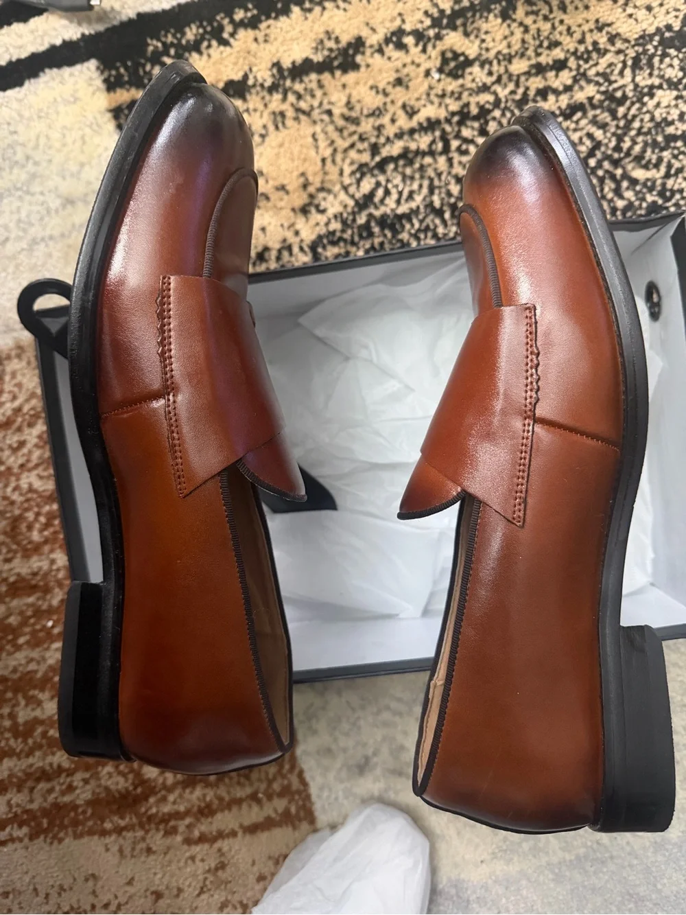 Men's Double Monk Strap Leather Loafers - Brown Size 42 (US 9)